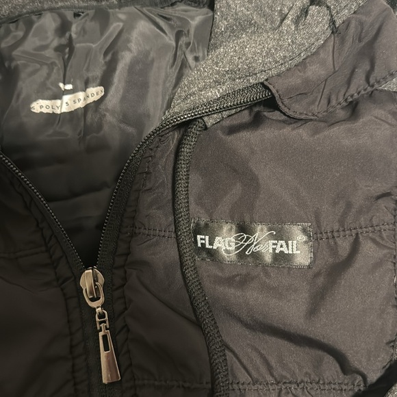 Flag Nor Fail - size S zip up hoodie, black - Picture 2 of 4